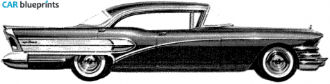 1958 Buick Century 63 Riviera Hardtop Sedan blueprint