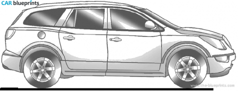 2009 Buick Enclave SUV blueprint