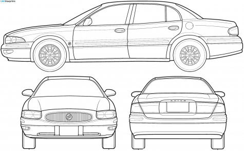 2005 Buick LeSabre Sedan blueprint