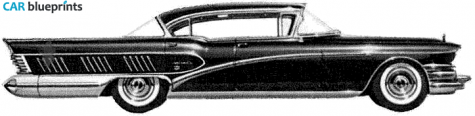 1958 Buick Limited 750 Riviera Hardtop Sedan blueprint