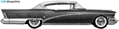 1958 Buick Limited 755 Riviera Hardtop Sedan blueprint