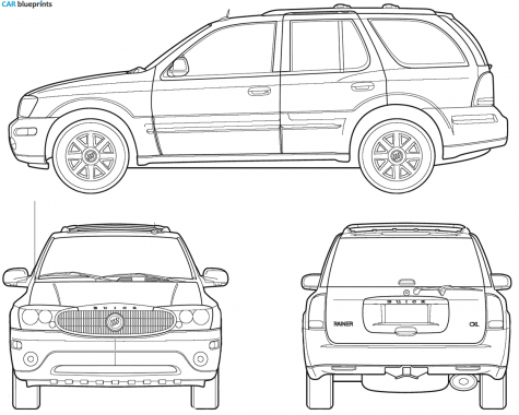 2005 Buick Rainer SUV blueprint