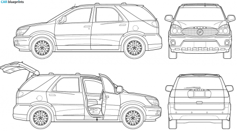 2005 Buick Rendezvous SUV blueprint