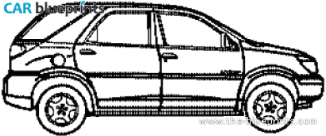 2004 Buick Renezvous SUV blueprint