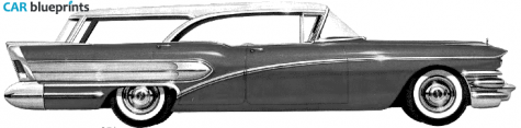 1958 Buick Special 49D Riviera Estate Wagon blueprint