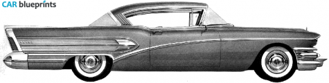 1958 Buick Super 56R Riviera Hardtop Sedan blueprint