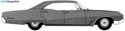 1967 Buick Wildcat 4-door Hardtop Sedan blueprint