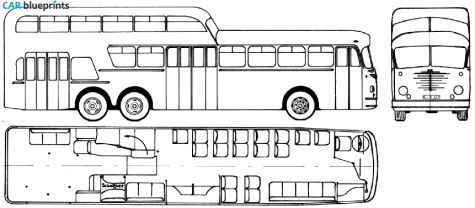 1960 Bussing Aero 1.5 Decker Bus blueprint