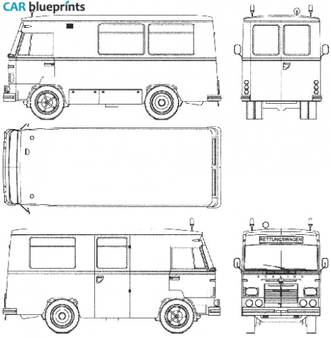 1965 Bussing Miesen Fire Truck blueprint