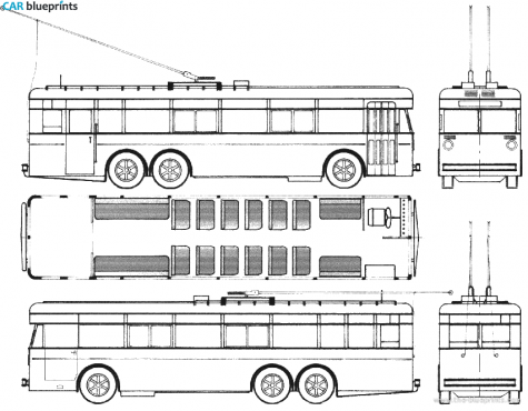 1933 Bussing Obus Berliner Verkehrsbetriebe Bus blueprint