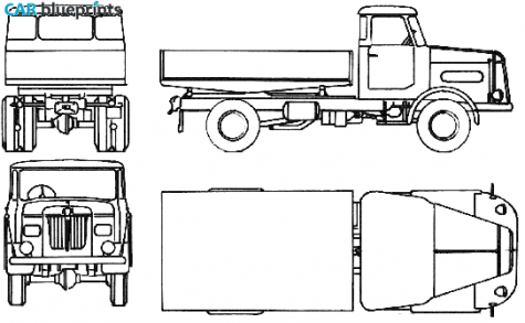 1970 Bussing SAK 4x4 Truck blueprint