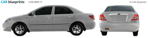 2008 BYD F3 Sedan blueprint