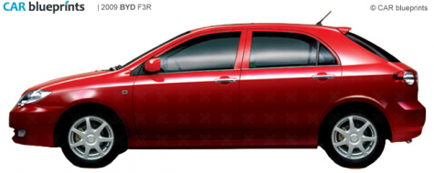 2009 BYD F3R Hatchback blueprint