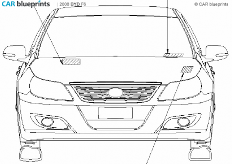 2008 BYD F6 Sedan blueprint