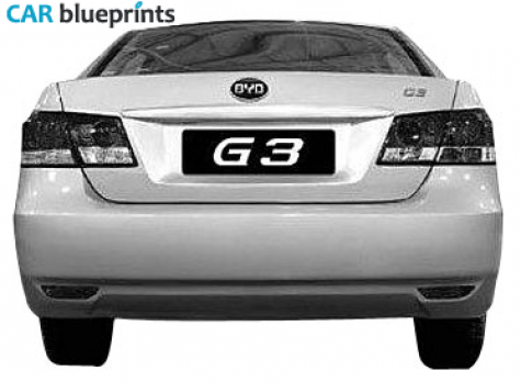 2010 BYD G3 Sedan blueprint