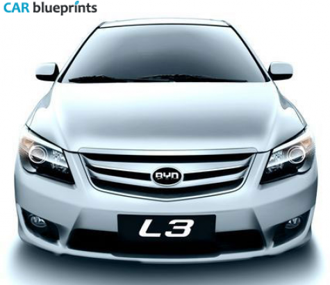 2010 BYD L3 Sedan blueprint