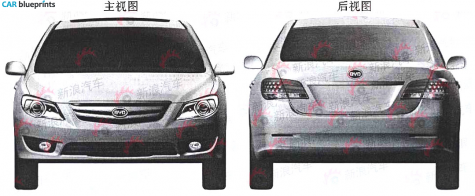 2011 BYD L3 Sedan blueprint