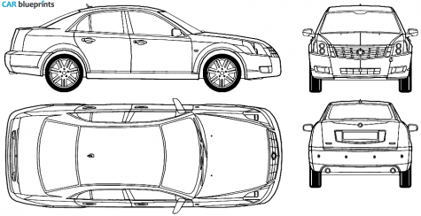 2006 Cadillac BLS Sedan blueprint