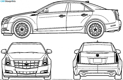 2010 Cadillac CTS Sedan blueprint