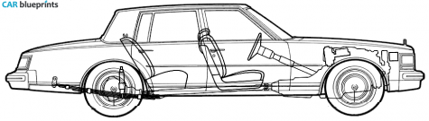 1980 Cadillac Seville Sedan blueprint