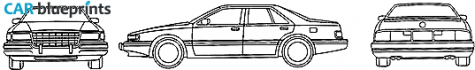 1996 Cadillac Seville Sedan blueprint