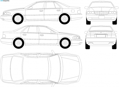 1997 Cadillac Seville STS Sedan blueprint