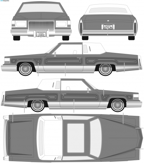 Cadillac Custom Lowrider Coupe blueprint