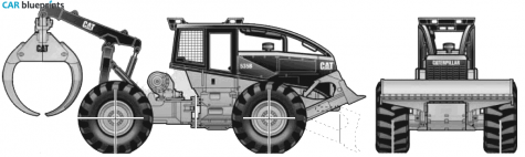 Caterpillar 535B Skidder Tractor blueprint