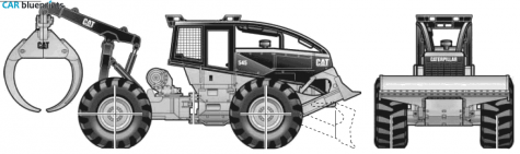 Caterpillar 545 Skidder Tractor blueprint