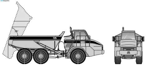 Caterpillar 725 Truck blueprint