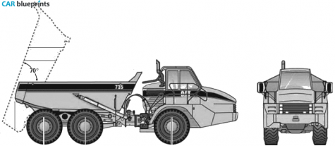 Caterpillar 735 Ariculated Truck blueprint