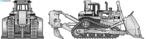 Caterpillar D11R CD Tractor blueprint