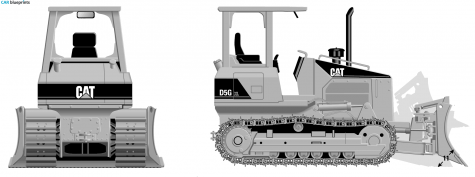 Caterpillar D5G LGP2 Tractor blueprint