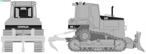 Caterpillar D5N XL Tractor blueprint