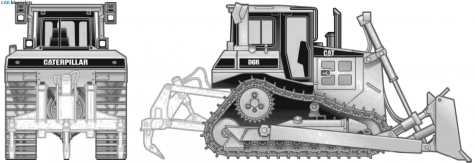 Caterpillar D6R Tractor blueprint