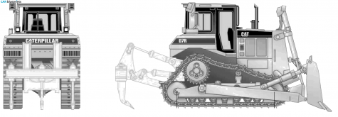 Caterpillar D7R II LGP3 Tractor blueprint