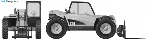 Caterpillar TH220B Telehandler Tractor blueprint