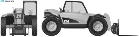 Caterpillar TH330B Telehandler Tractor blueprint