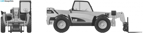 Caterpillar TH560B Telehandler Tractor blueprint