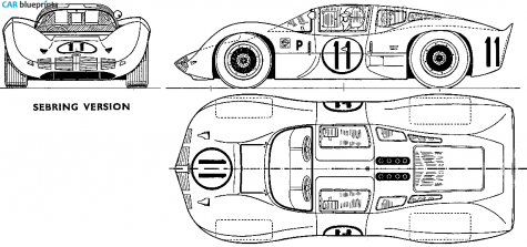 1966 Chaparral 2D GT Sebring OW blueprint