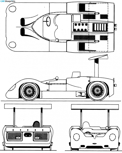 1967 Chaparral 2E Can Am OW blueprint