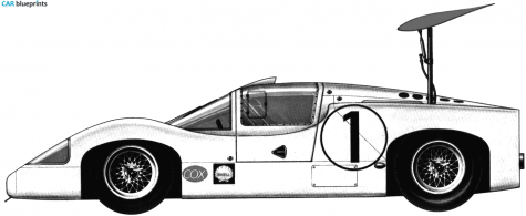 1967 Chaparral 2F Brands Hatch Coupe blueprint