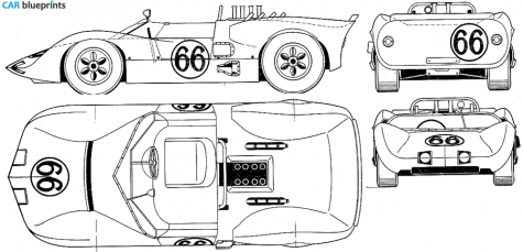1964 Chaparral 2 Roadster blueprint
