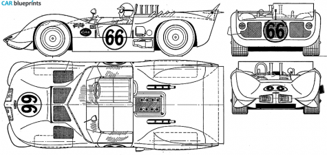 1963 Chaparral 2C Coupe blueprint