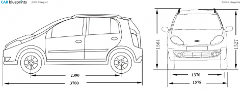 2007 Chery A1 Hatchback blueprint