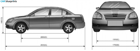 2006 Chery A5 Sedan blueprint