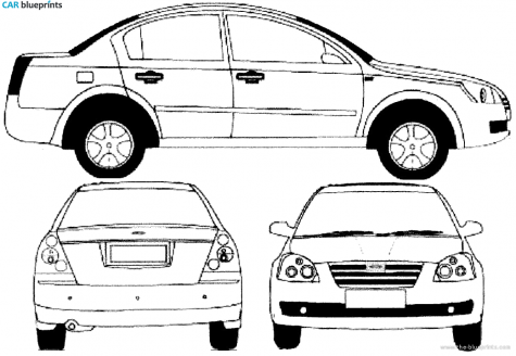 2010 Chery A5 Sedan blueprint