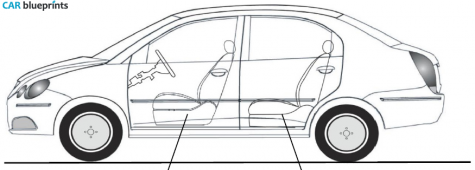 2006 Chery QQ6 Sedan blueprint