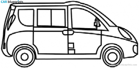 2010 Chery Riich Minivan blueprint