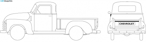 1954 Chevrolet Pick-up 3100 Stepside Pick-up blueprint